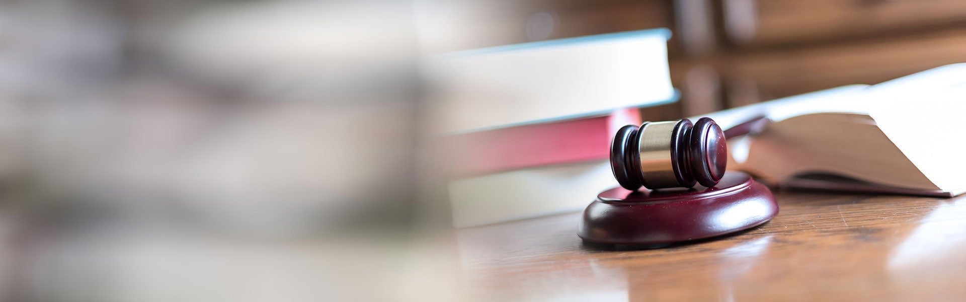 Gavel in legal office